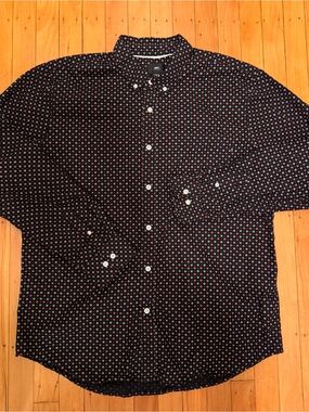 Obey Geometric Button Down Black & Red XL Like New